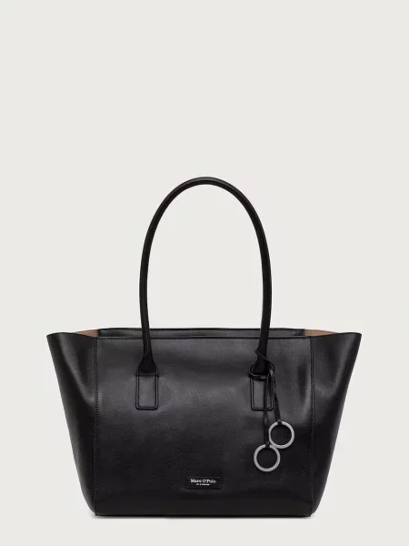 Marc O'Polo torebka shopper skórzana czarna