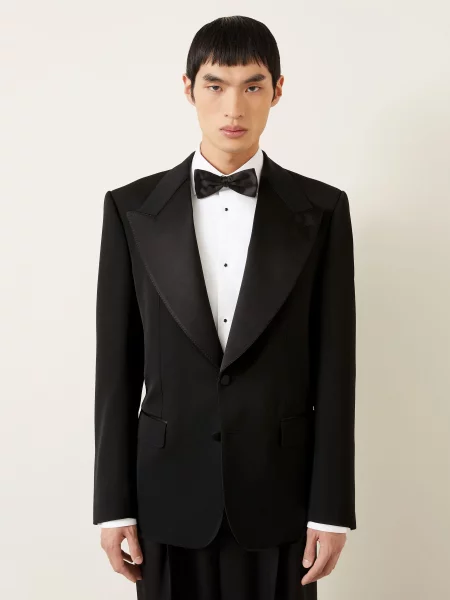 Dolce & Gabbana Smokingové Sako Regular Fit černá