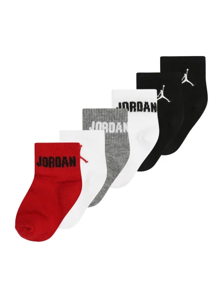 Jordan Șosete EVERYDAY ESS gri amestecat / roșu / negru alb
