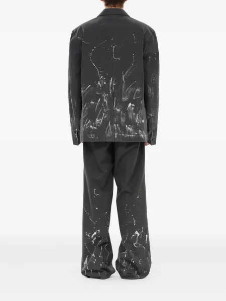 Pantaloni We11done plisate gri