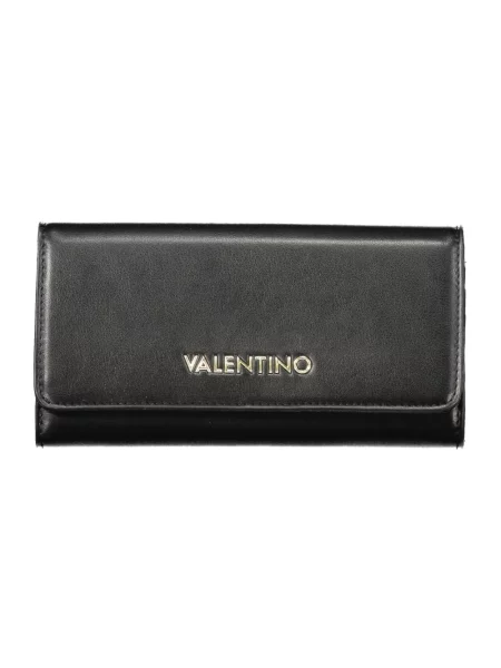 Lniany portfel Valentino czarny