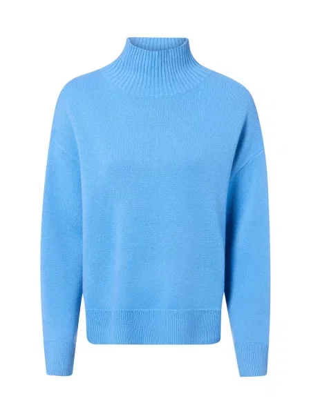 Marie Lund sweter merino Kobiety Wełna S niebieski