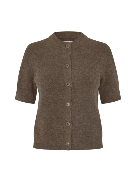 Kardigan Samsoe Samsoe wełniany brązowy