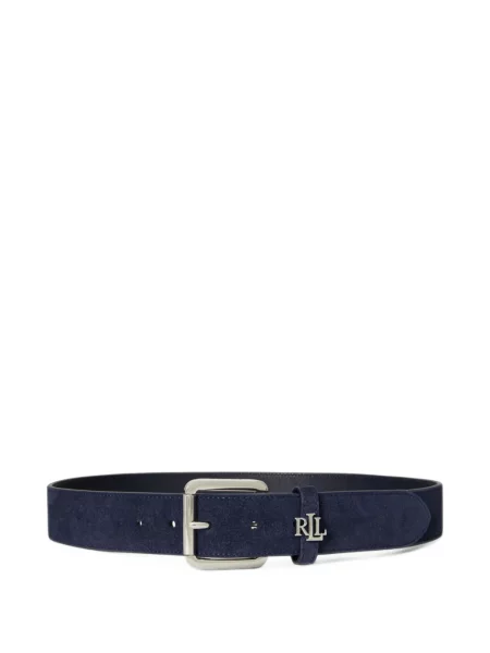 Curea Lauren Ralph Lauren din piele de căprioară cu autograf albastru