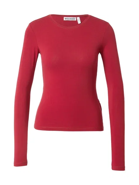 WEEKDAY Tričko brusinková