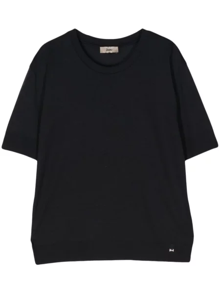 Къс пуловер Herno синьо