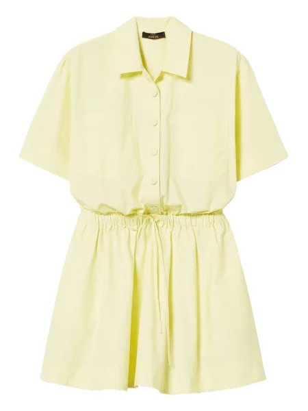 Rochie tip cămașă Twinset de costum galben