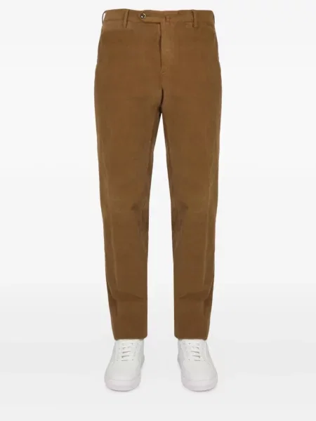 Pantaloni Pt Torino de catifea cord maro