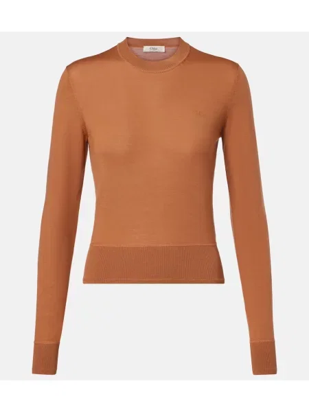 Pulover Chloé de lână maro