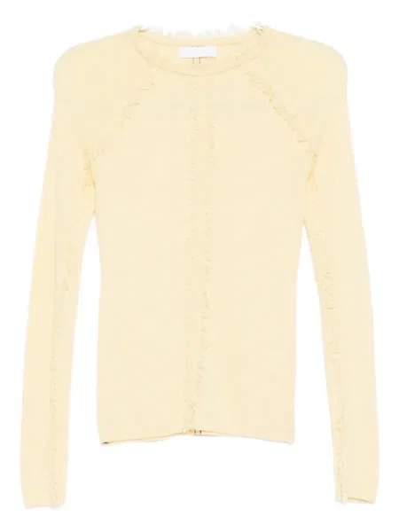 Top Cuddleup din cașmir galben