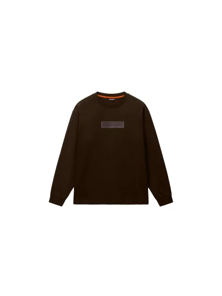 Bawełnowy szalik Napapijri Box Logo brązowa