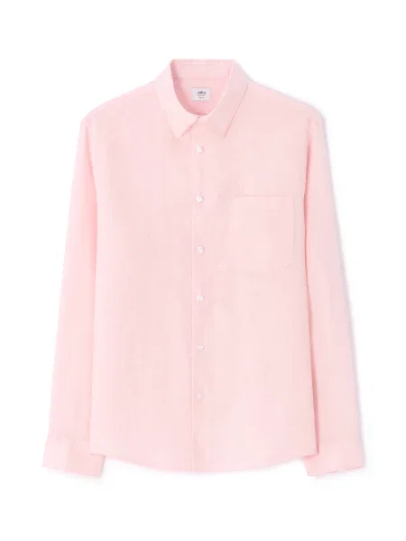Lanena srajca Celio roza