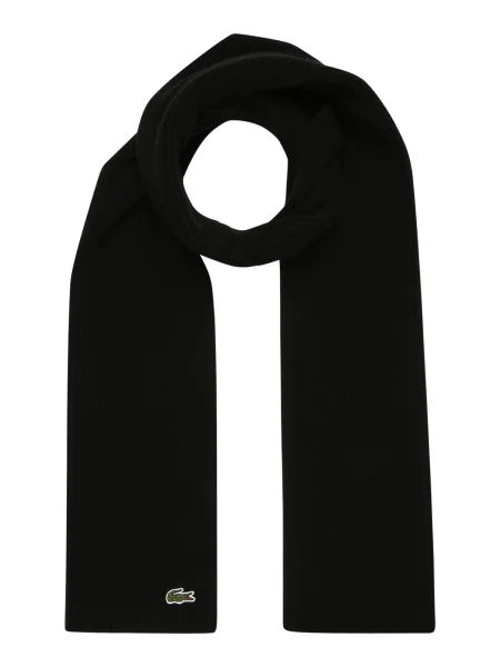 LACOSTE Fular verde / negru / alb
