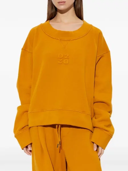Hanorac Dsquared2 cu broderie portocaliu