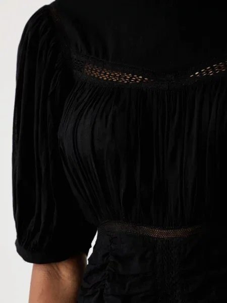 Twinset drapériázott ruha fekete
