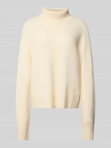 Boss Sweter Z Golfem Falonso weiss biały