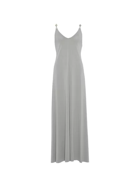 Rochie maxi Eres cu mărgele cu bretele albastru