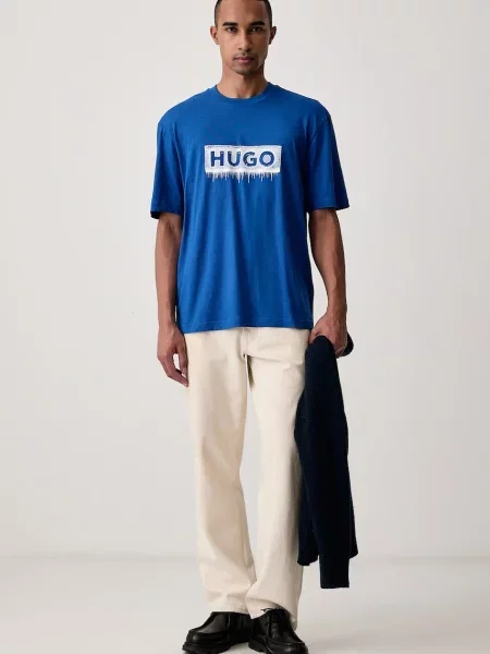 HUGO Blue футболка Nuiden синя