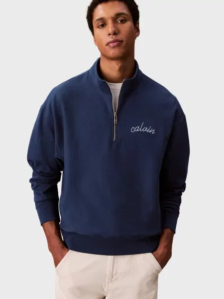 Махровий светр Calvin Klein Jeans синій
