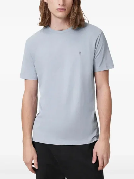 Tricou Allsaints cu broderie albastru
