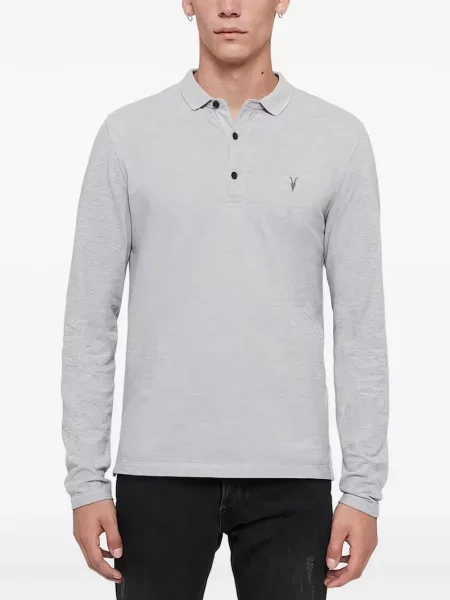 Tricou polo Allsaints gri