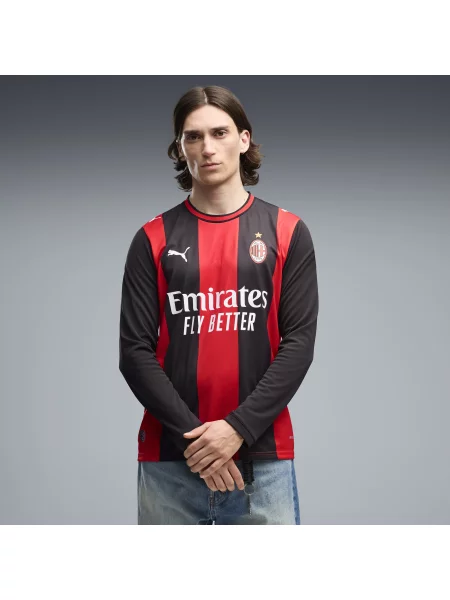 PUMA koszulka domowa z długim rękawem AC Milan Odzież S czarny