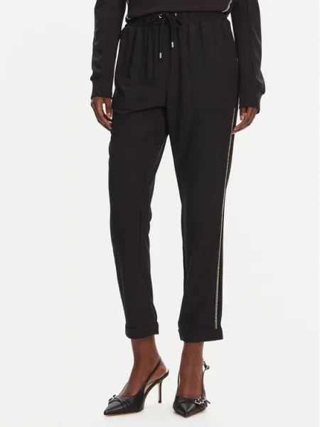 Hlače iz tkanine Liu Jo Sport črna