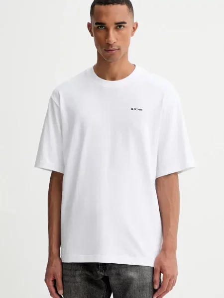 G-Star tricou din uni alb