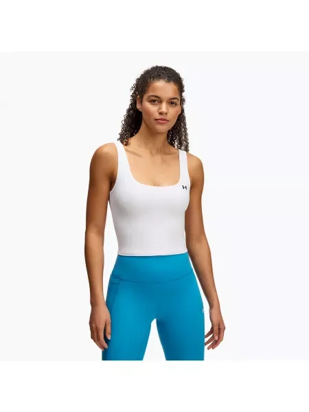 Under Armour Motion Tank бяла/черна дамска тениска за тренировки бяло