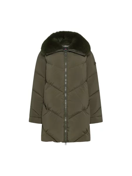 Parka Peuterey z futerkiem zielona
