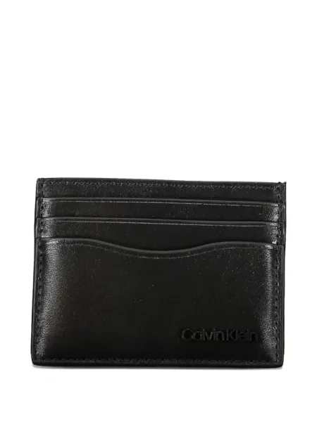 Portofel Calvin Klein din piele cu autograf negru