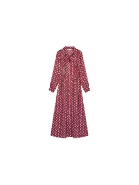 Długa sukienka maxi Maison Kitsune w paski