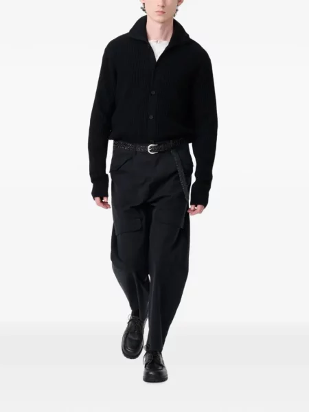 Gulerat cardigan Studio Nicholson tricotate negru