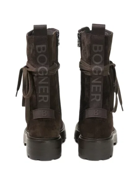 Botine Bogner cu șireturi din dantelă maro