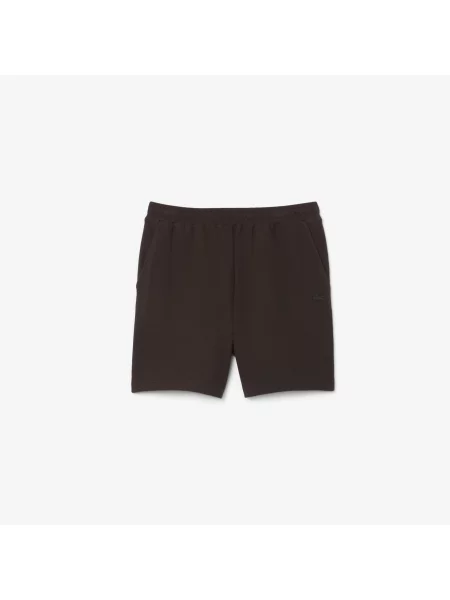 Lacoste Szorty Z Teksturowanego Dżerseju brązowy