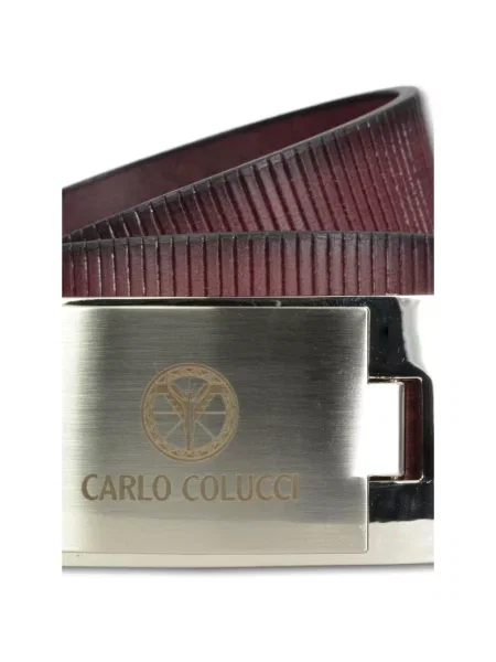 Pasek Carlo Colucci skórzany czerwony
