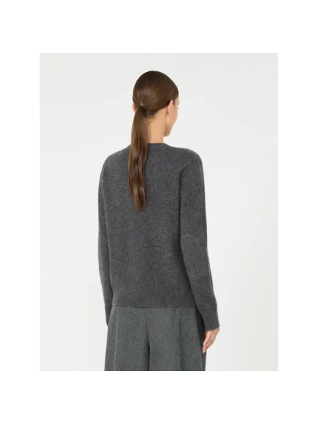 Lniany sweter Max Mara szary