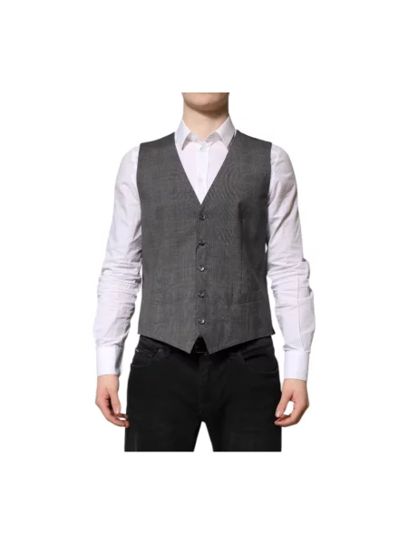 Kamizelka Dolce And Gabbana klasyczna szara