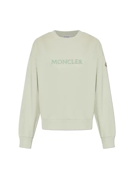 Bluza Moncler z logo zielona
