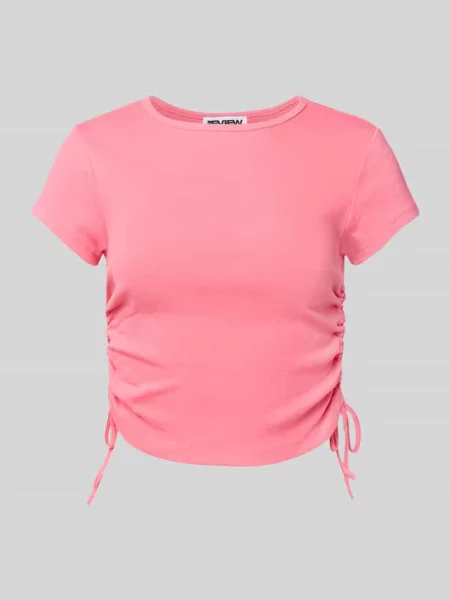 T-shirt krótki z marszczeniami Review