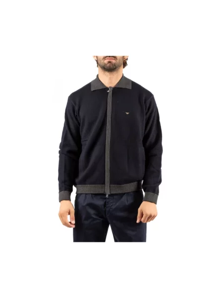 Sweter Emporio Armani niebieski