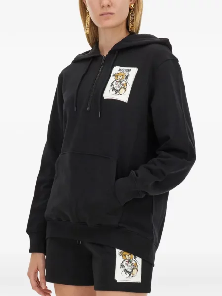 Суичър с качулка Moschino черно