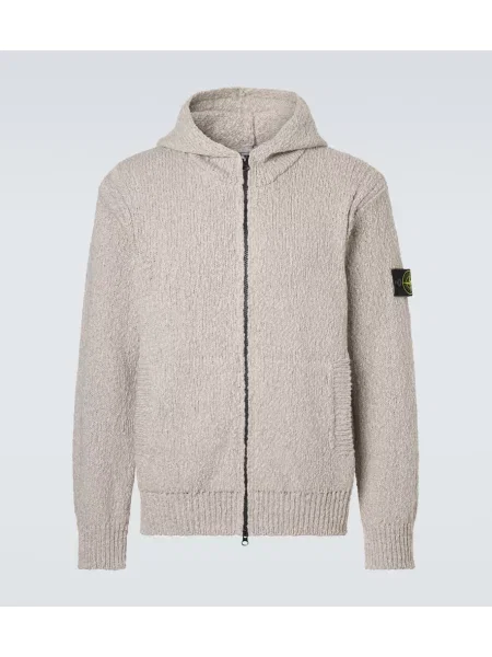 Hanorac cu glugă Stone Island cu strasuri gri
