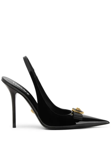 Pantofi cu toc Versace din piele negru