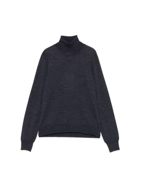 Sweter z golfem Maison Margiela wełniany niebieski