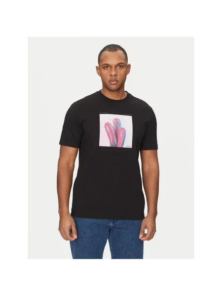 BOSS Футболка Te_Mextour Regular Fit чорний