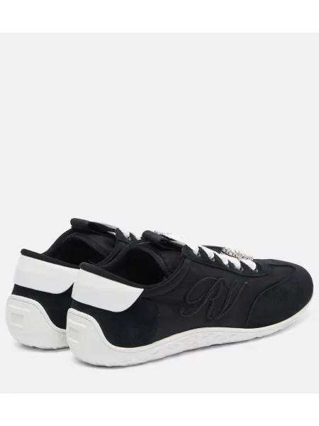 Sneakerși Roger Vivier din satin negru