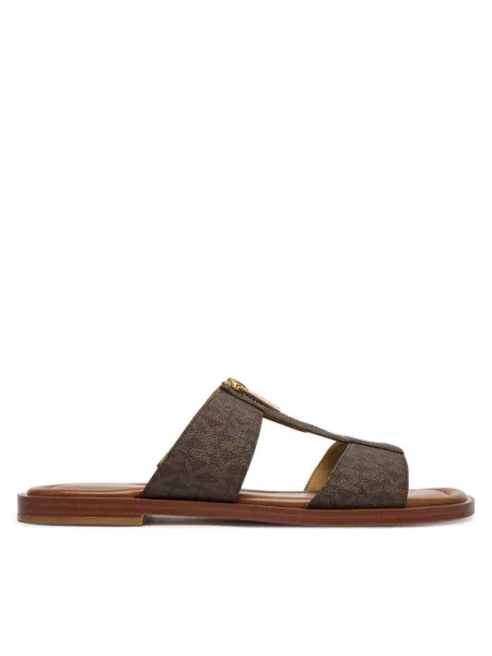 Šlepetės MICHAEL Michael Kors Berkley Flat ruda
