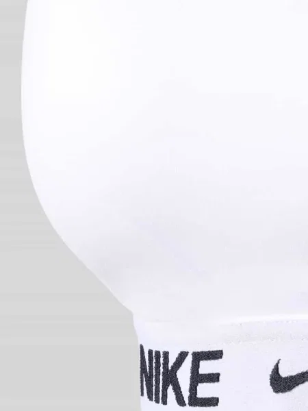 Stanik z detalami z logo i regulowanymi ramiączkami Nike Training biały