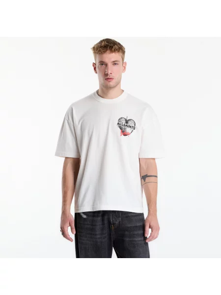 T-shirt AllSaints Reflect Ss Crew Chalk White S biała